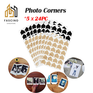 Photo Corner Stickers Black Photo Mounting Corners for for DIY Scrapbooking  Stickers Album Journal Diary 20 Sheets