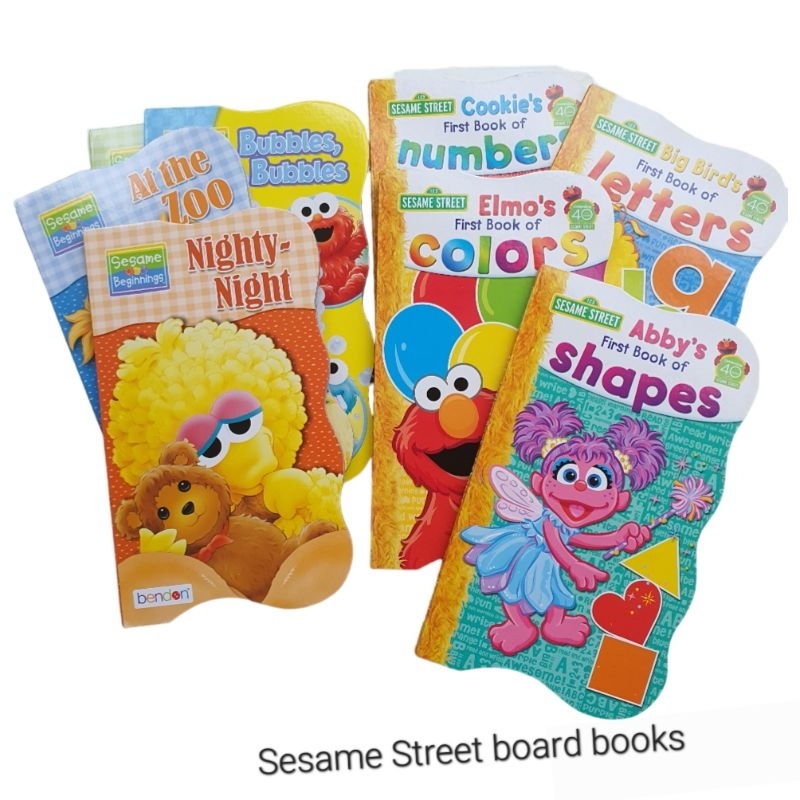 Sesame Street baby board book - alphabets, numbers, animals | Shopee ...