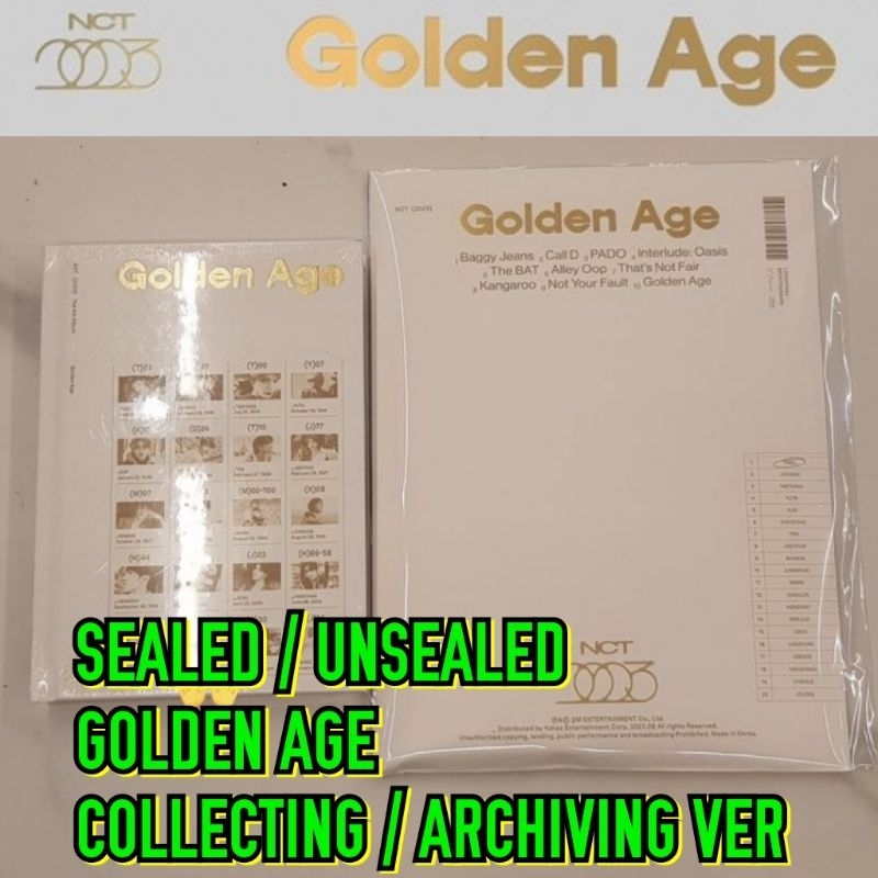 INSTOCK NCT 2023 GOLDEN AGE ARCHIVING / COLLECTING VER ALBUM WAYV 127