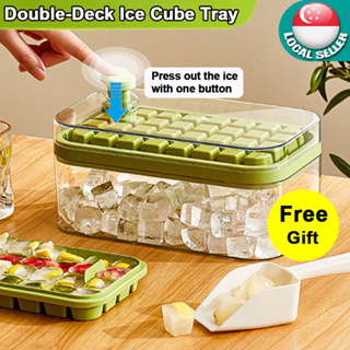 Double-layer Ice Cube Trays Reusable Large Capacity Ice Cube Mold