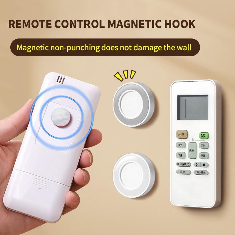 Round Magnetic Socket Fixed Gadget Punch-Free Bedroom Remote Control ...