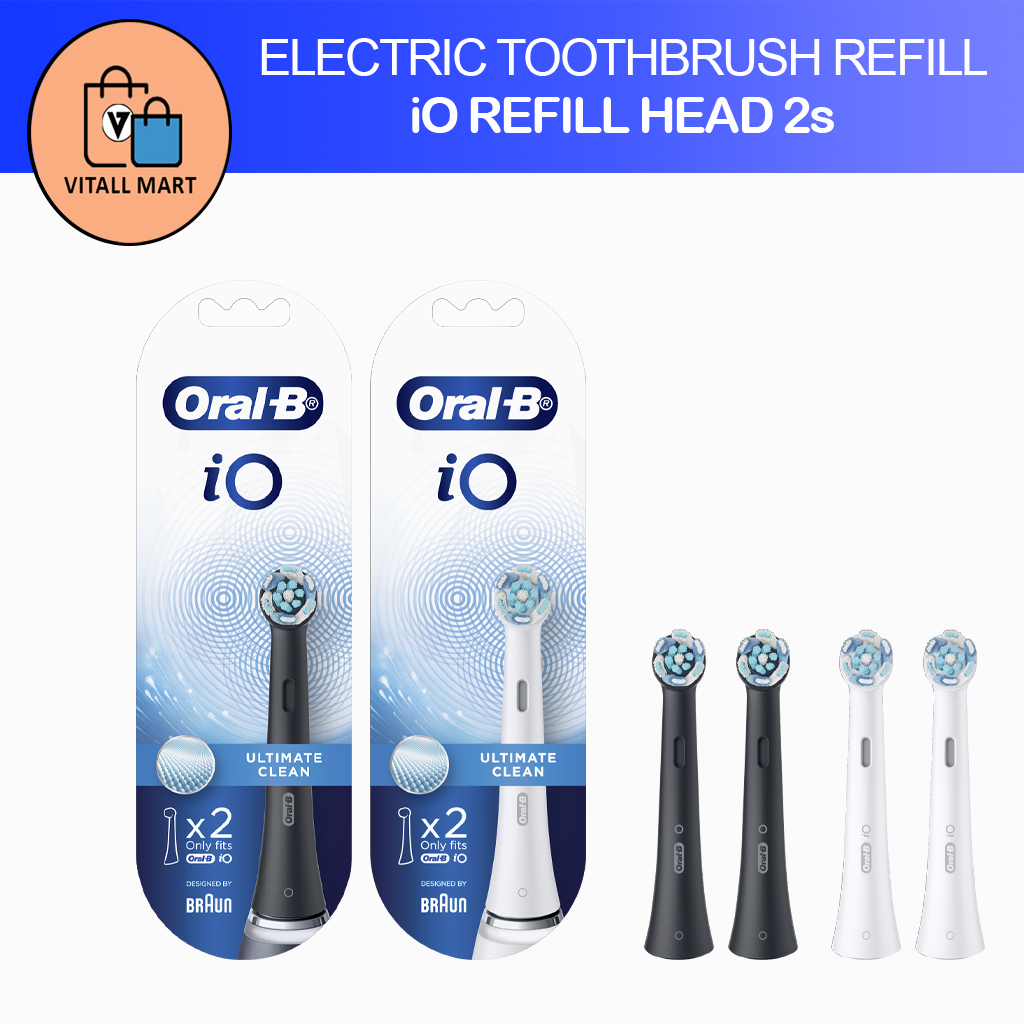 OralB iO Ultimate Clean Replacement Brush Heads 2s Shopee Singapore