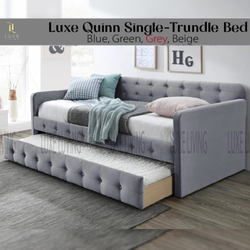 Luxe: Quinn Trundle Bed Frame | Single & Super Single | Trundle Bed ...