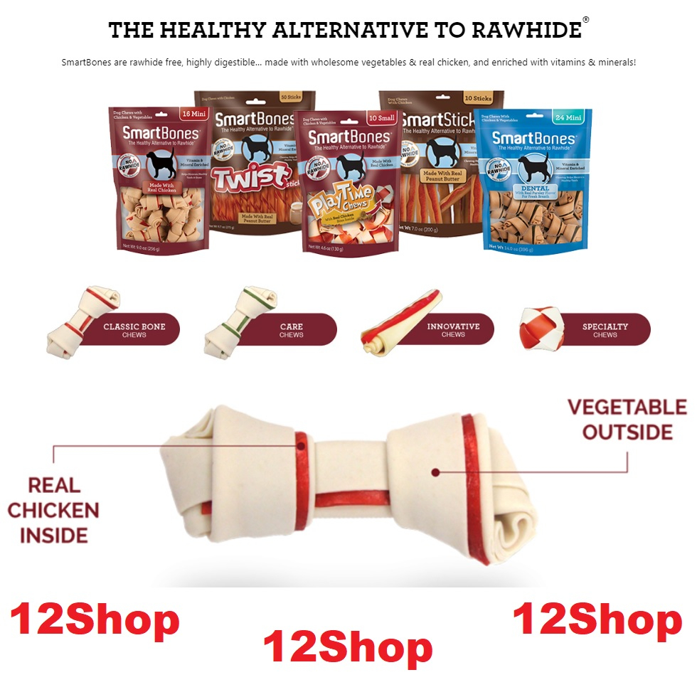 SmartBones with REAL Chicken, REAL Peanut Butter, Dental whiten teeth ...