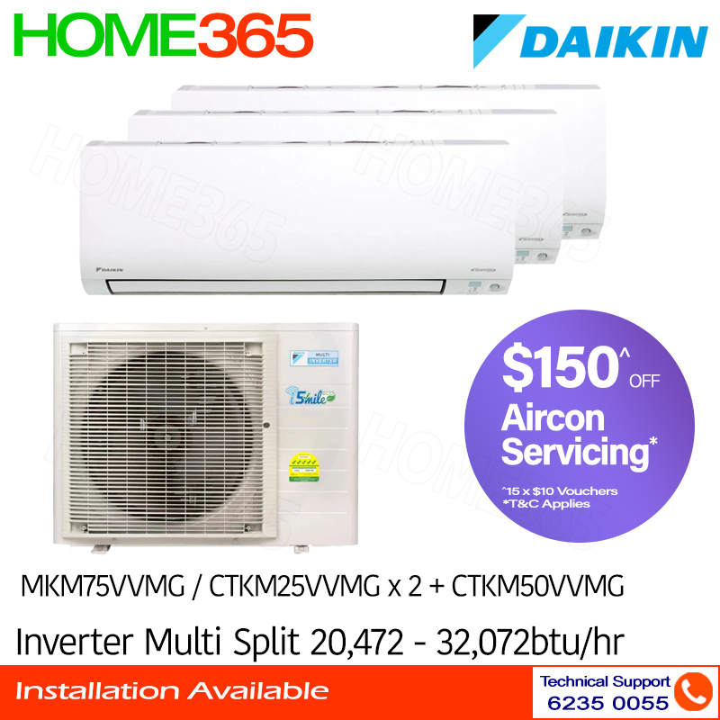 Daikin Inverter Multi-Split AirCon MKM75VVMG/CTKM25VVMG x 2 ...