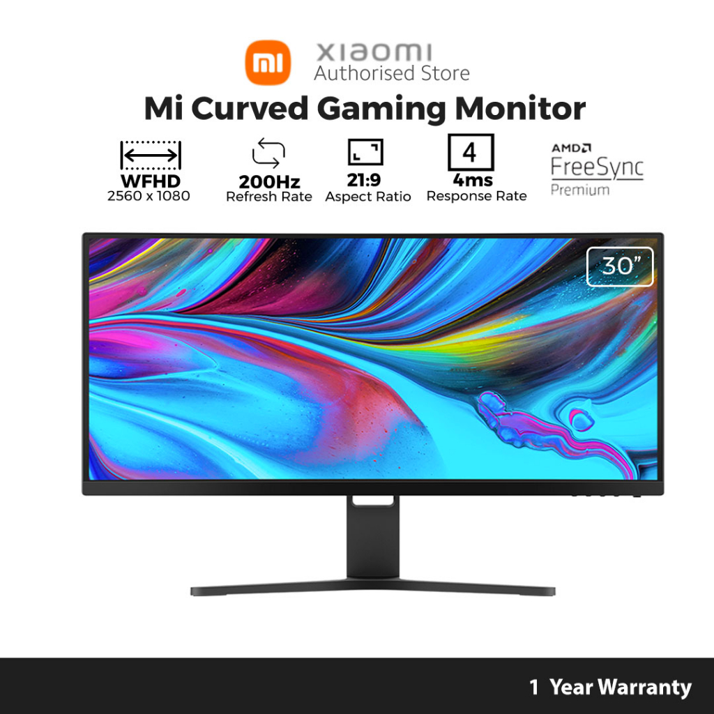 Monitor Gaming Xiaomi 30 Curvo Wfhd Negro