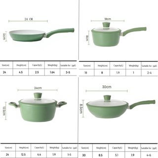 Ecowin】Non-stick medical stone frying pan with lid suitable for