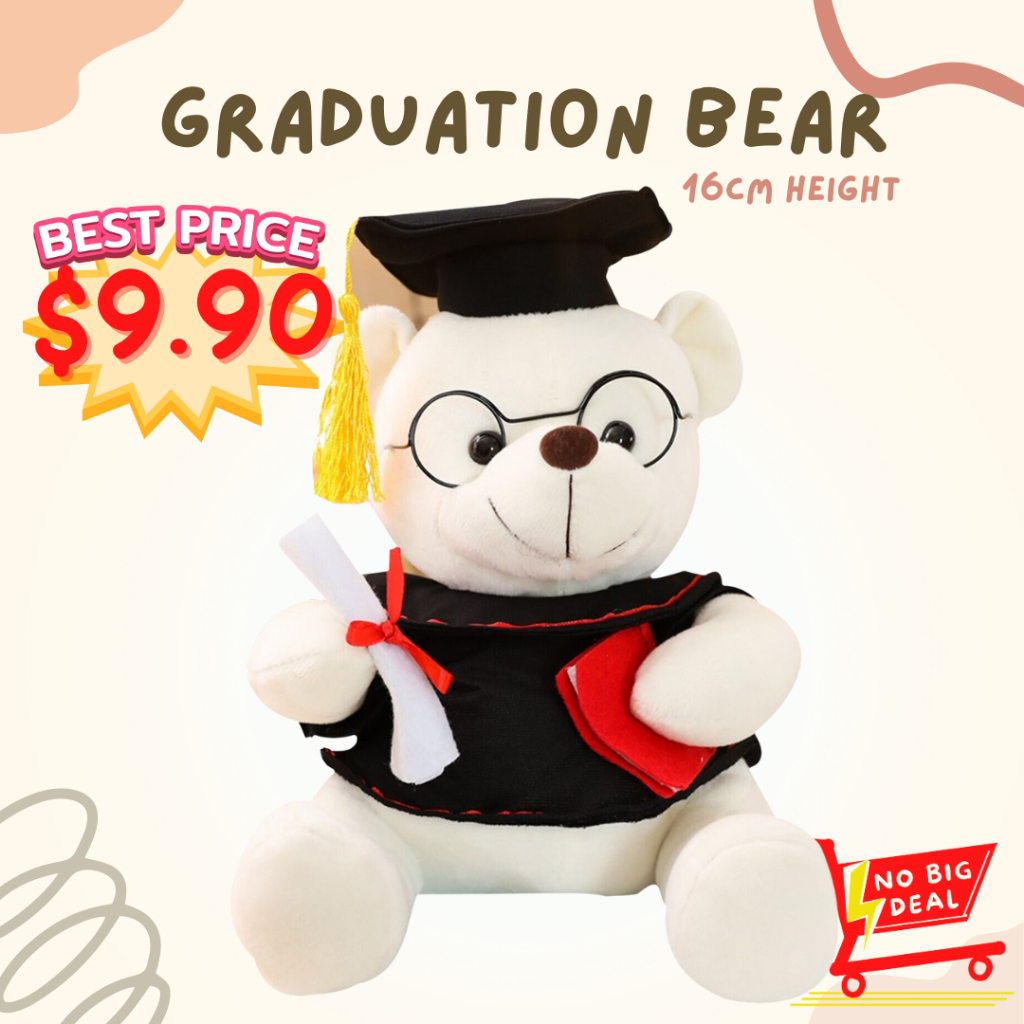 [SG Seller] Graduation Bear (16cm) Shopee Singapore