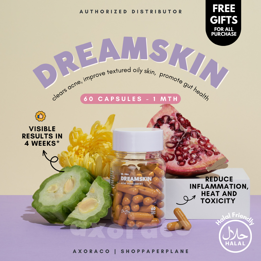 [💛 INSTOCK + FREEBIES] Dr Ora DREAMSKIN Clear Acne Supplement Improve ...