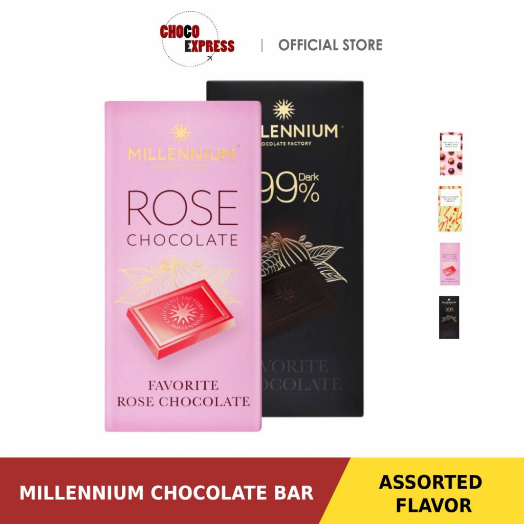 (Halal) Millennium Chocolate Bar 99 Dark Rose Salted Caramel