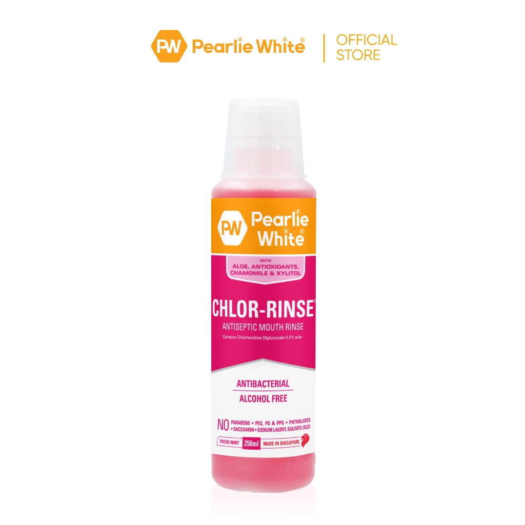 Pearlie White Chlor-Rinse Antiseptic Mouth Rinse / Mouth Wash 250ml ...