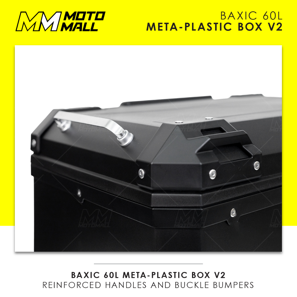 BAXIC Extra Large Motorcycle Top Box 60L Plastic 