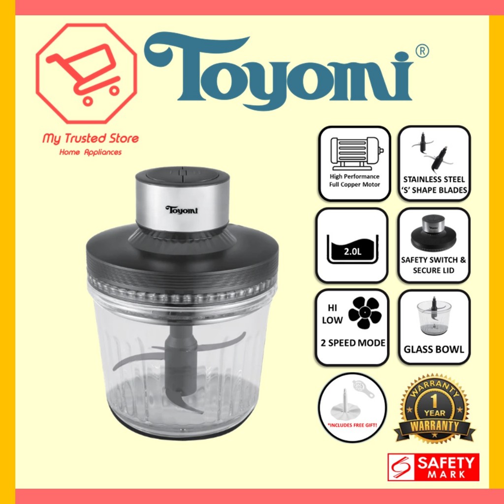 Toyomi 2L Electric Chopper Heavy Duty Food Chopper EC 789 Shopee