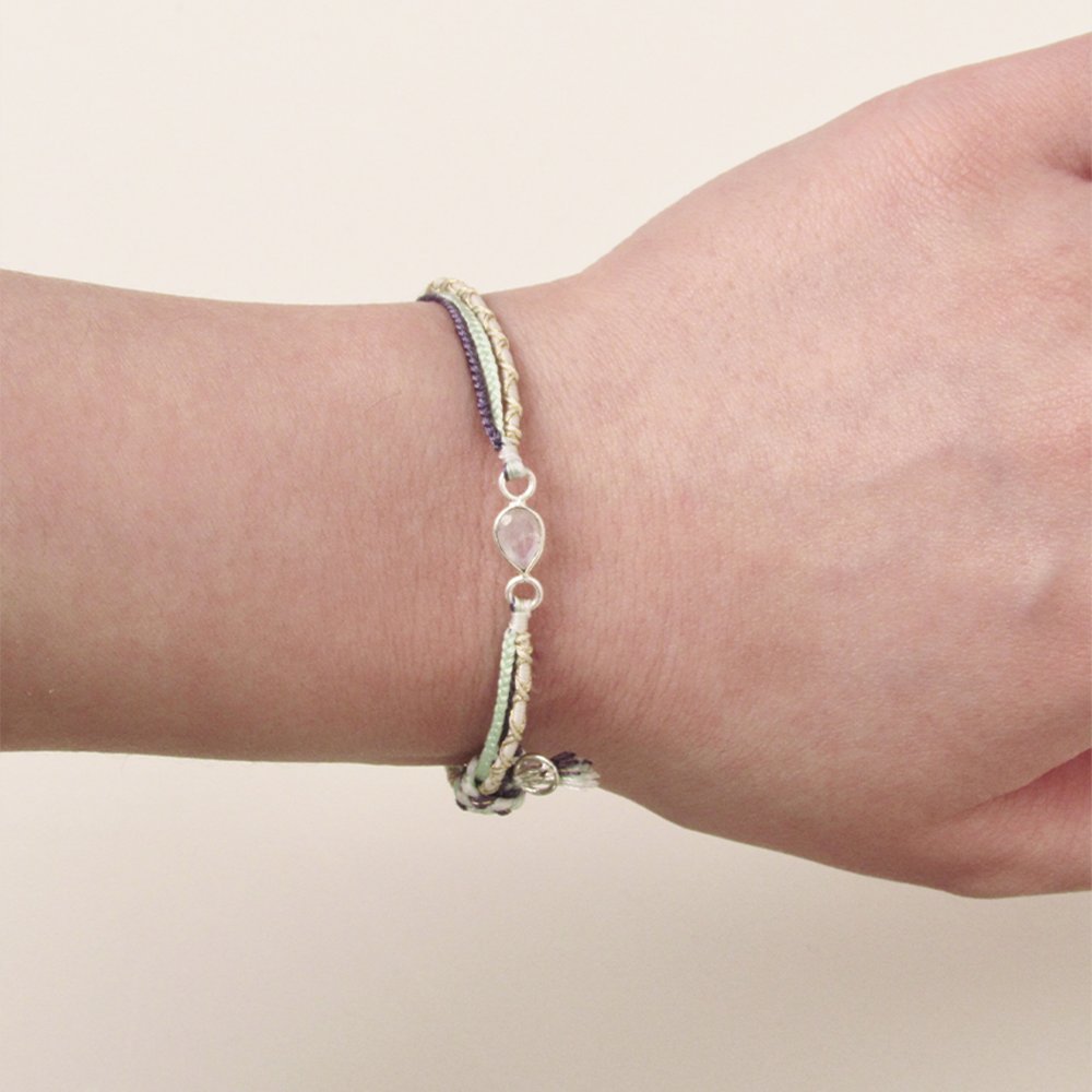 [CCNMADE] Handmade Thread Wish Bracelet / Gemstone Harmony Bracelet ...