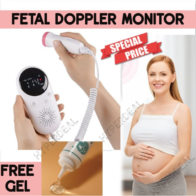 【SG STOCK】Doppler Fetal Monitor Baby Fetal Sound Heart Rate Detector ...