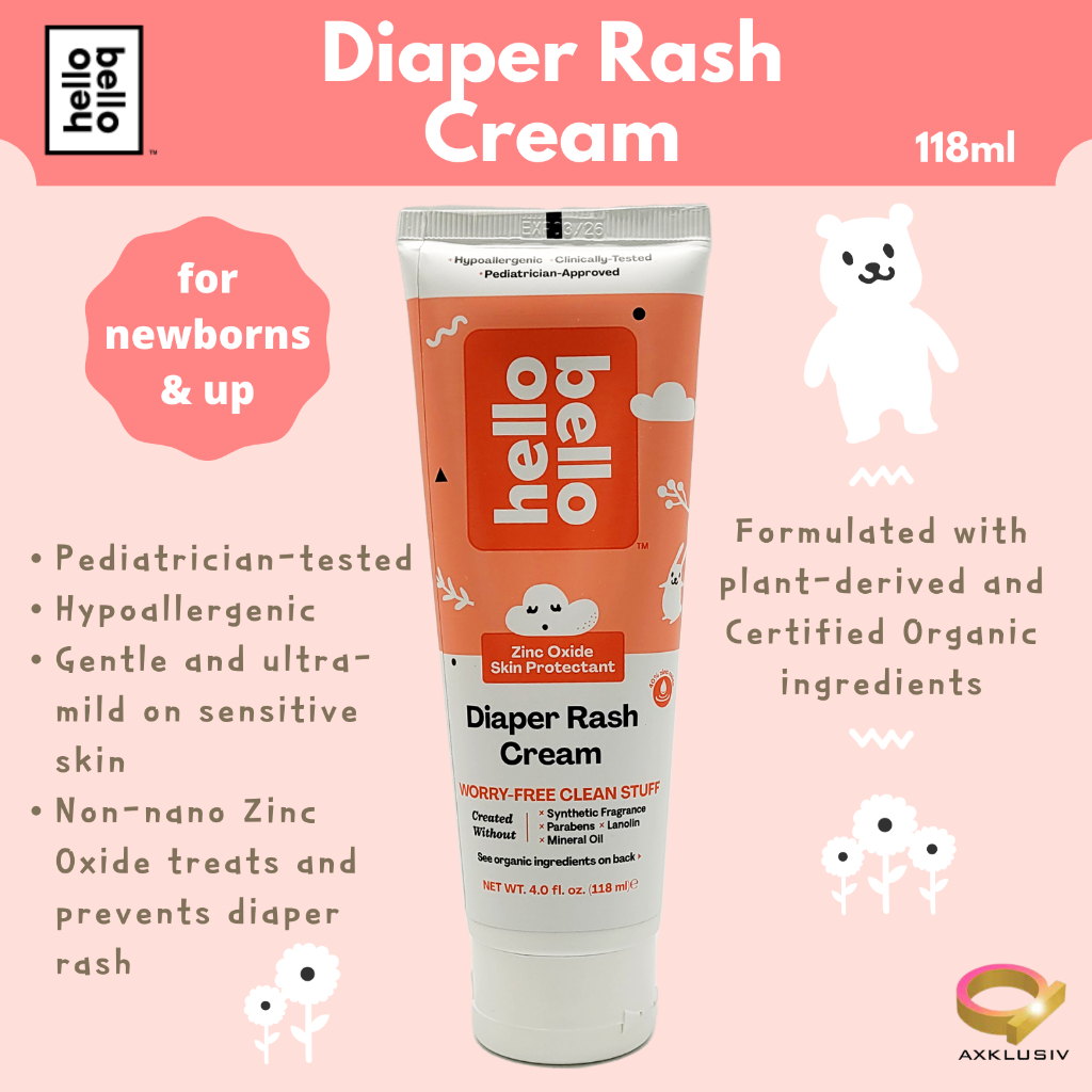 HELLO BELLO Diaper Rash Cream NonNano Zinc Oxide 118ML Shopee Singapore