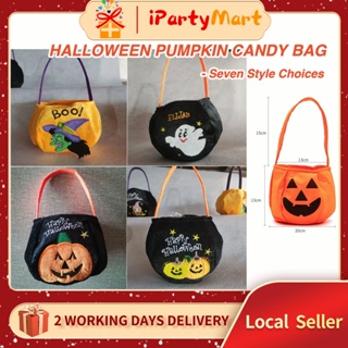 Halloween Trick Or Treat Bags, Halloween Pumpkin Bag, Ladies Multicolor  Christmas gift bag canvas storage bag large square portable canvas bag  shoulder bag