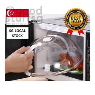 Microwave Splatter Cover for Food, Clear Microwave Splash Guard Cooker lid  with Handle, Dish bowl Plate Serving Cover Home Kitchen Essential, BPA-Free,  Safe Plastic,26cm