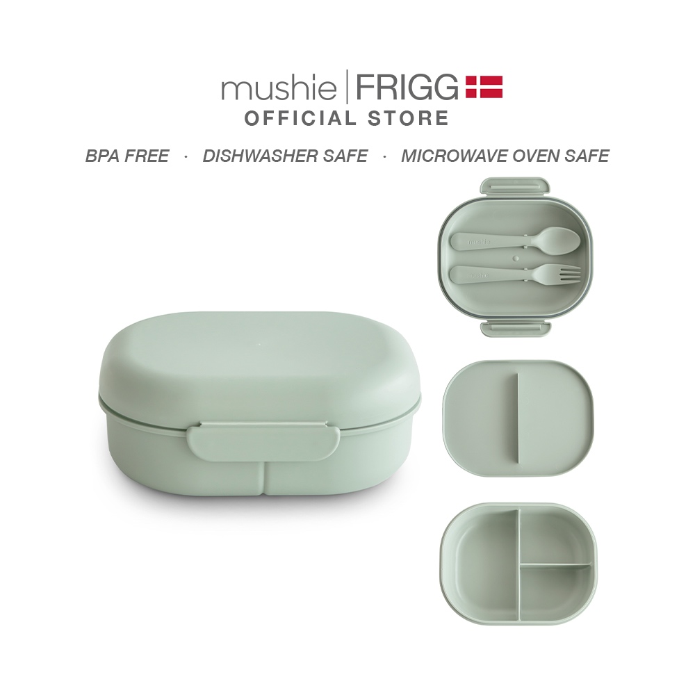 Mushie Lunchbox with Fork and Spoon [All Ages] [Dishwasher/Microwave