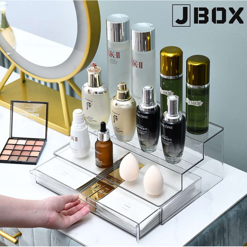 Step Organiser with Drawer/ Perfume Organiser/ Cosmetic Storage (Jbox ...