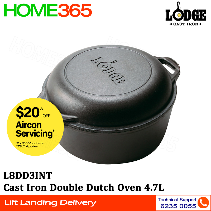 Lodge Logic Cast Iron Dutch Oven 4.7L