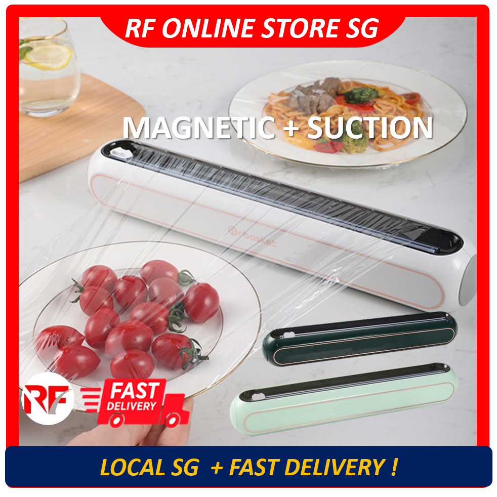 Food Wrap Cutter with Strong Bar + Suction Foil Cling Film