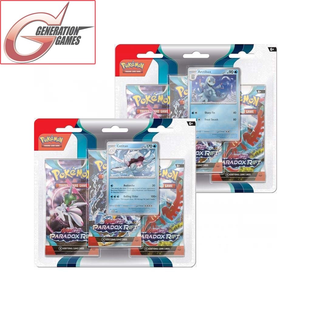 Pokemon TCG SV04 Paradox Rift Blister - 3 Packs (100% Original ...