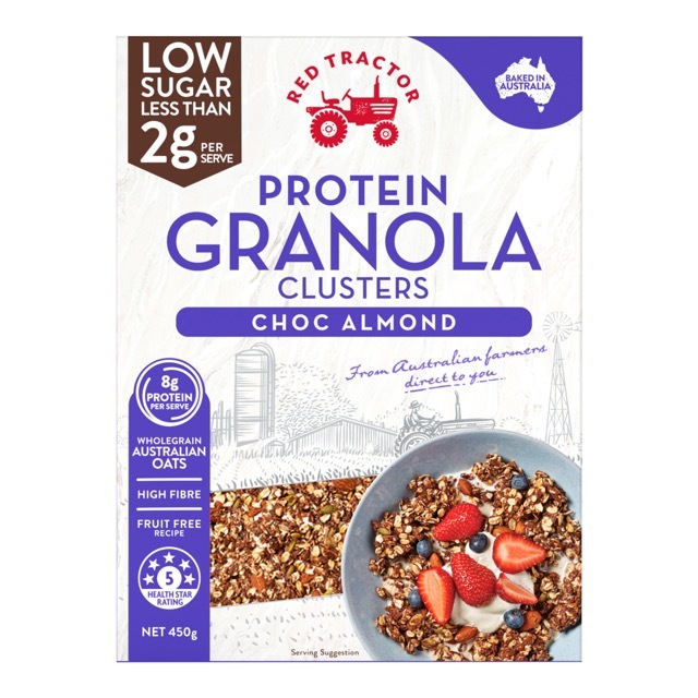 Red Tractor Protein Granola Clusters Choc Almond (450g) (Low Sugar) Shopee Singapore