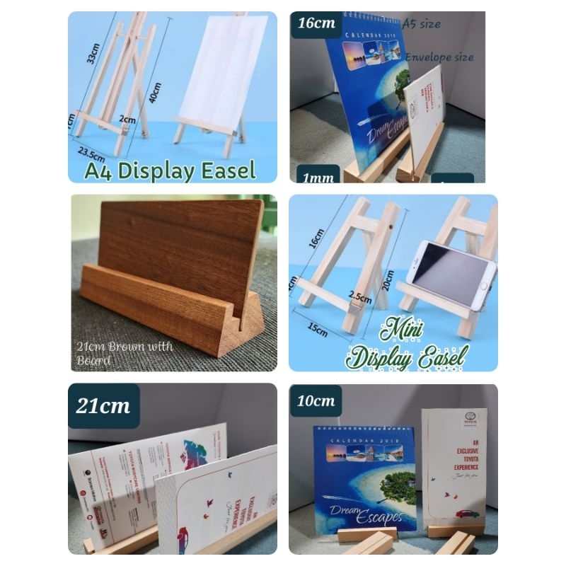 【SG Stock】10cm/16cm/21cm Table Card Holder | Wooden Menu Holder ...