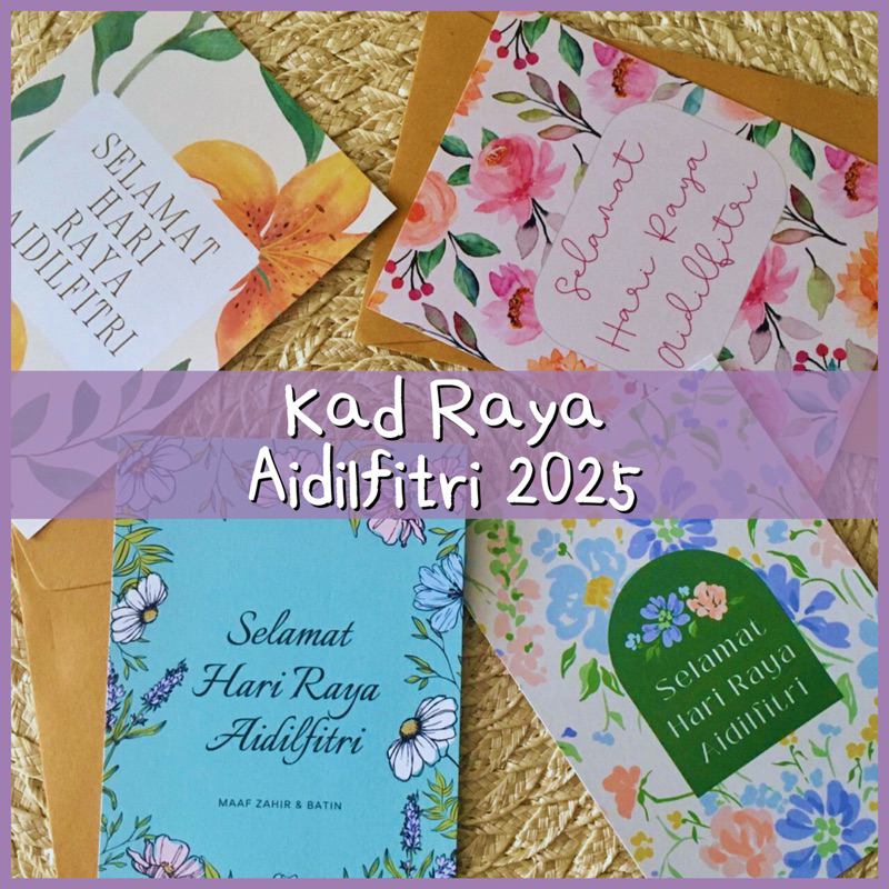 Kad RAYA AIDILFITRI 2025 - KAD RAYA FLOWER | Shopee Singapore