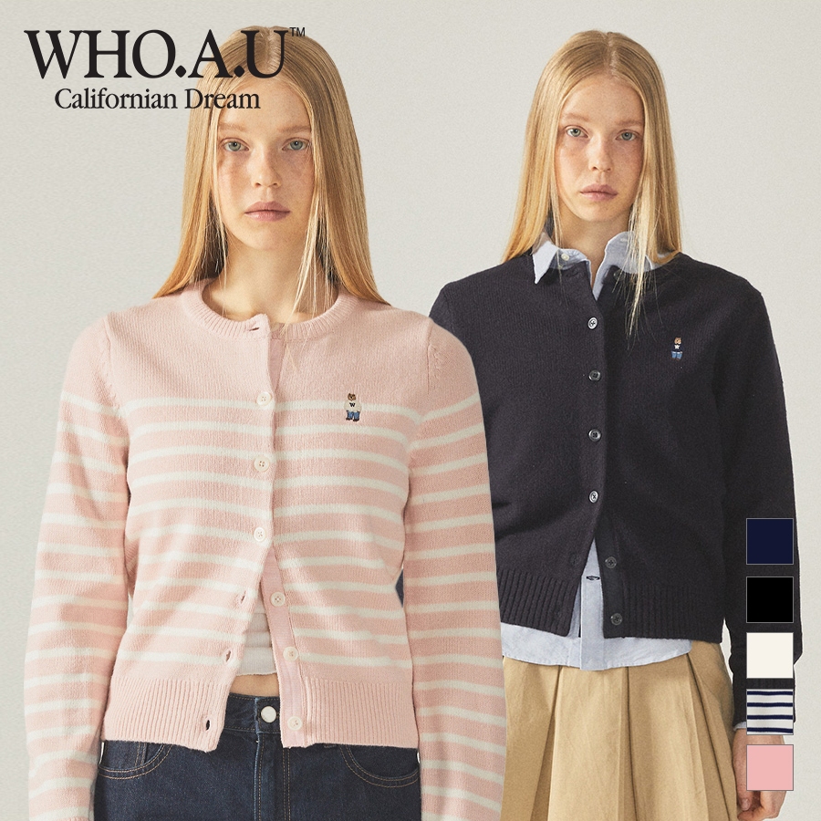 WHO.A.U] Steve R-neck Cardigan | WHCKF1121F | Shopee Singapore