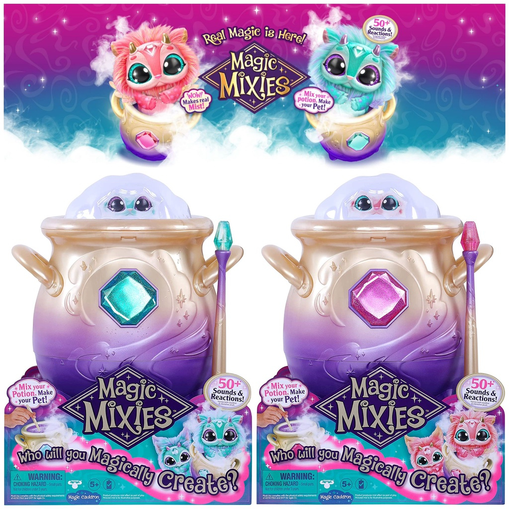 Magic Mixies BLUE Interactive Magical Misting Cauldron + Spell Refill Pack