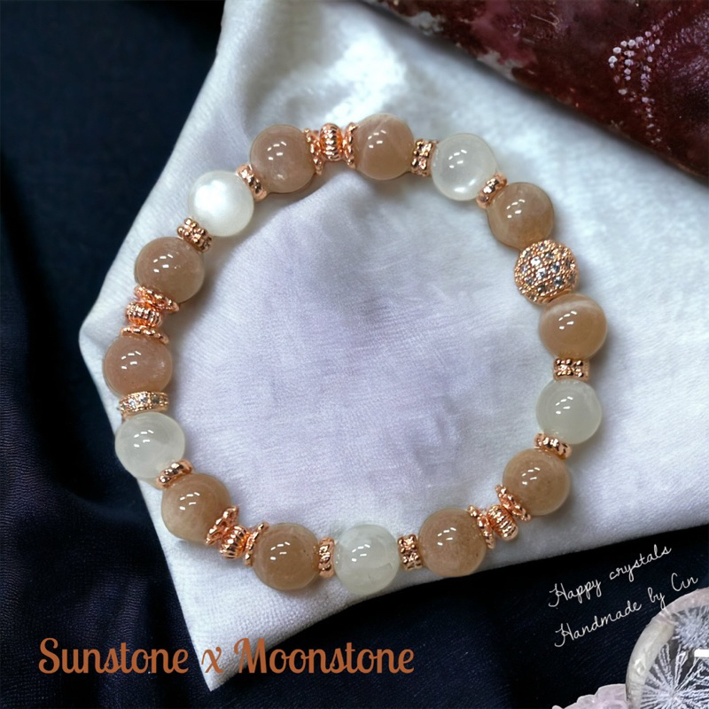 Sunstone and online moonstone bracelet