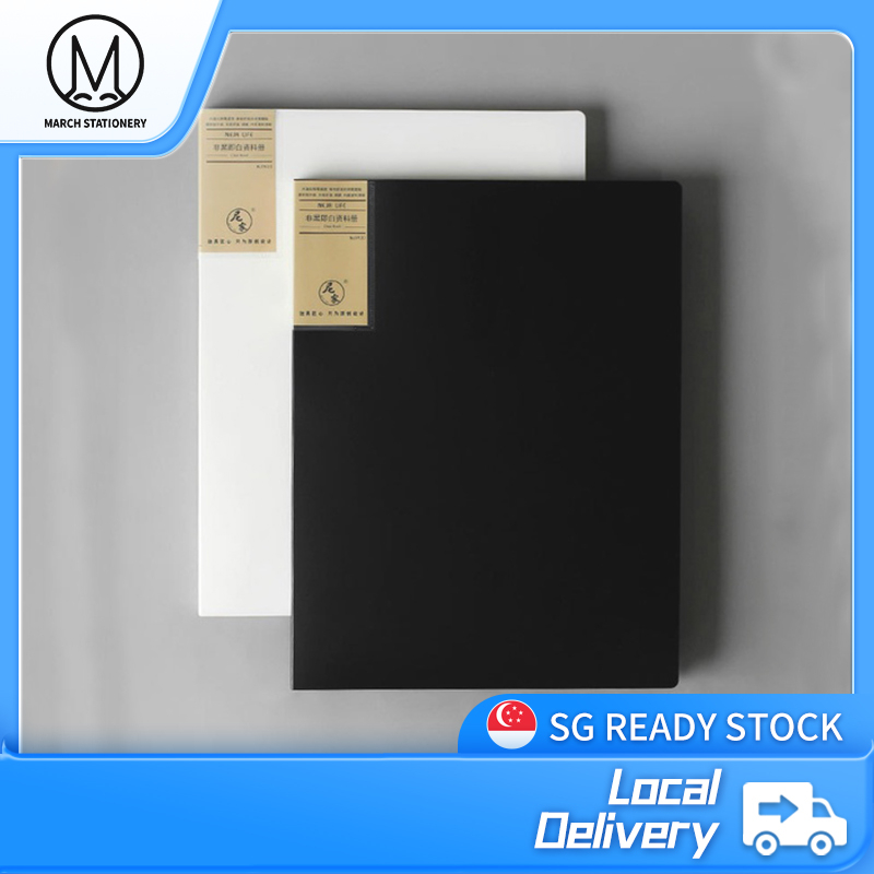 Ins Black and Whilte File Holder File Case Document Folder A4 Size File ...