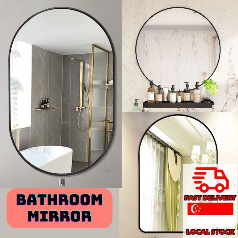 🇸🇬SG Ready Stock🇸🇬 Minimalist Bathroom Toilet Round Oval Half Arch ...