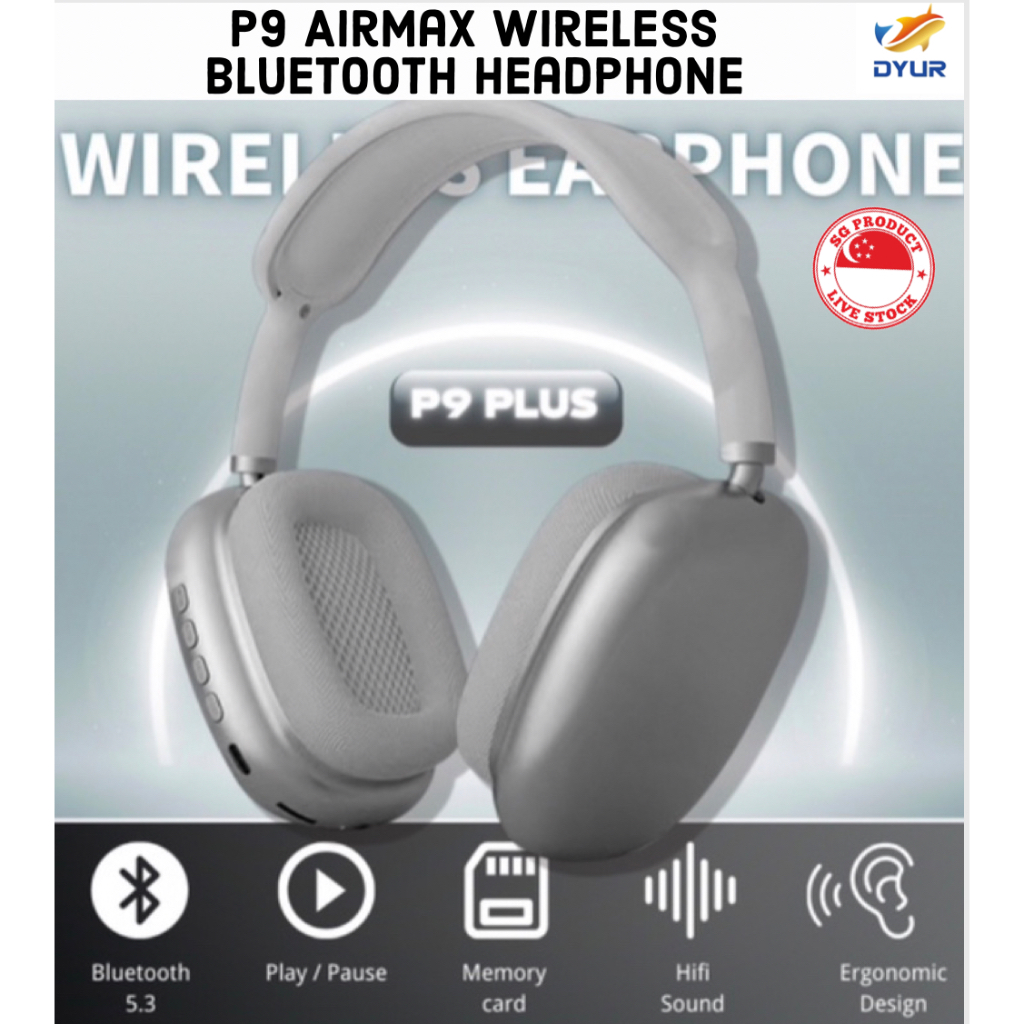 🇸🇬SG STOCK RAINBOW LED P9 AirMax Wireless Bluetooth Gaming Headset ...