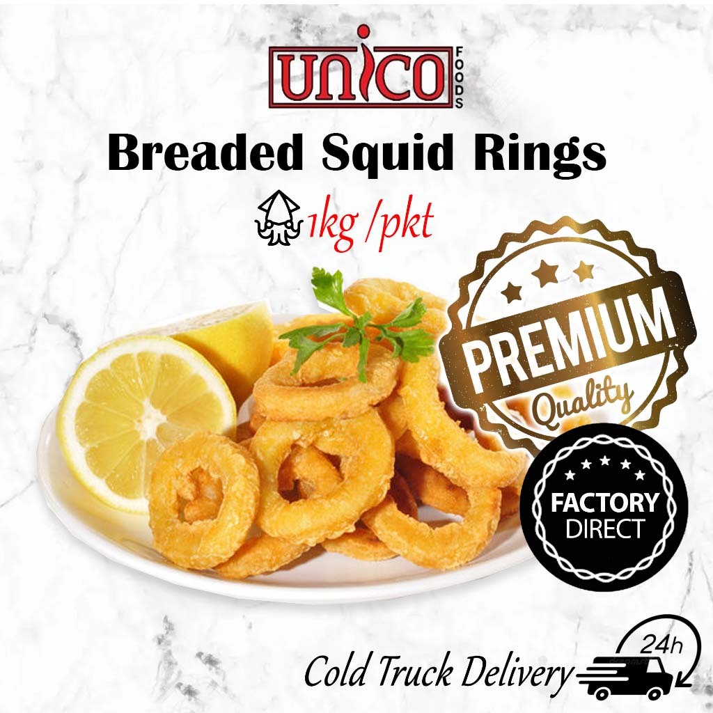 [UNICOFOODS] Breaded Squid Rings (Calamari) (1kg/pkt) | 鱿鱼圈 | Shopee ...