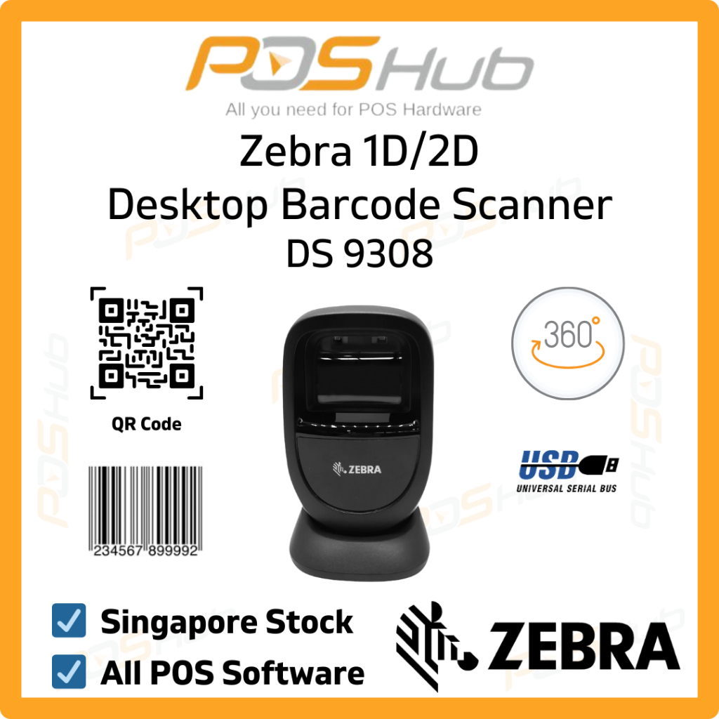 Zebra DS9308 Desktop 2D Barcode Scanner | Shopee Singapore