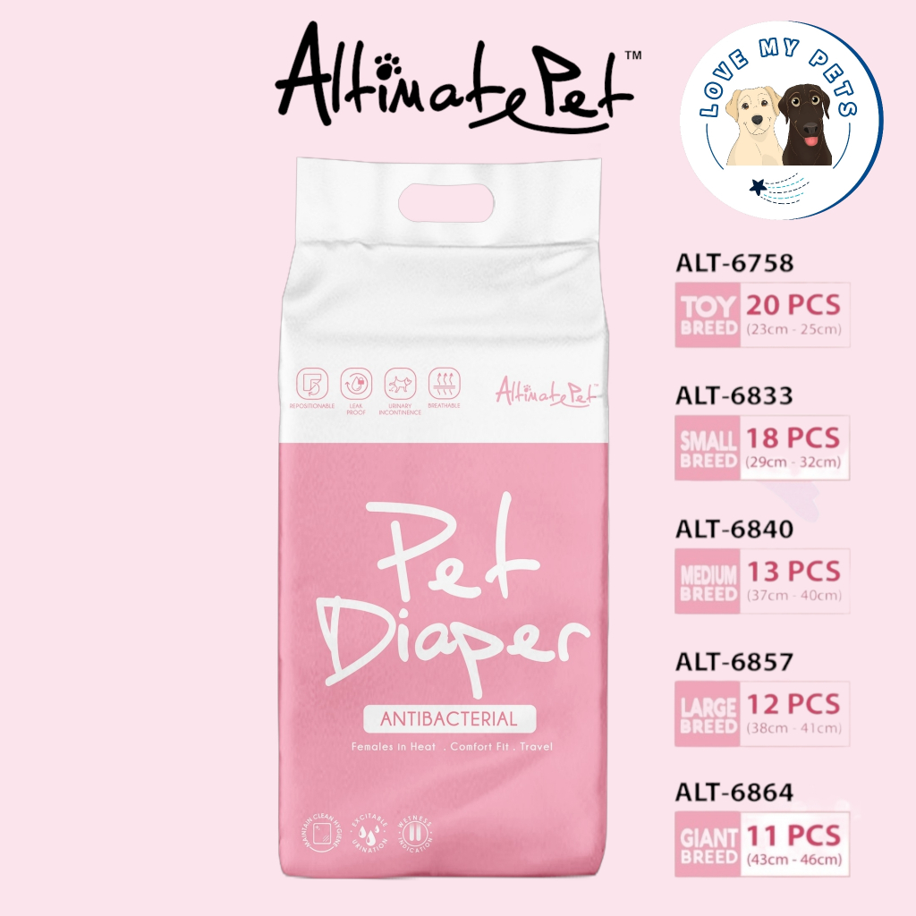 Altimate Pet Antibacterial Diaper For Female Dogs Shopee Singapore