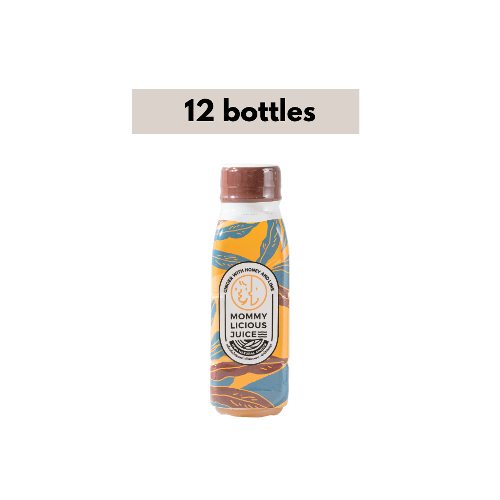 Mommylicious Juice Ginger with Honey & Lime 12 Bottles Bundle