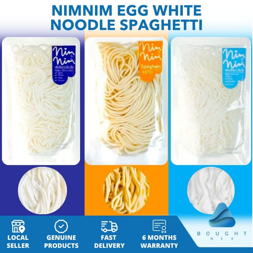 Nimnim Egg White Noodle Spaghetti Keto Proteinrich Flourfree Fatfree