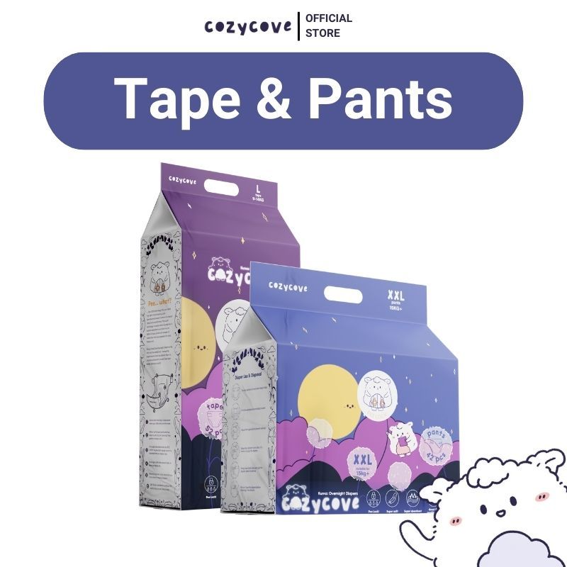 Cozycove Kumo Overnight Diapers Tape L