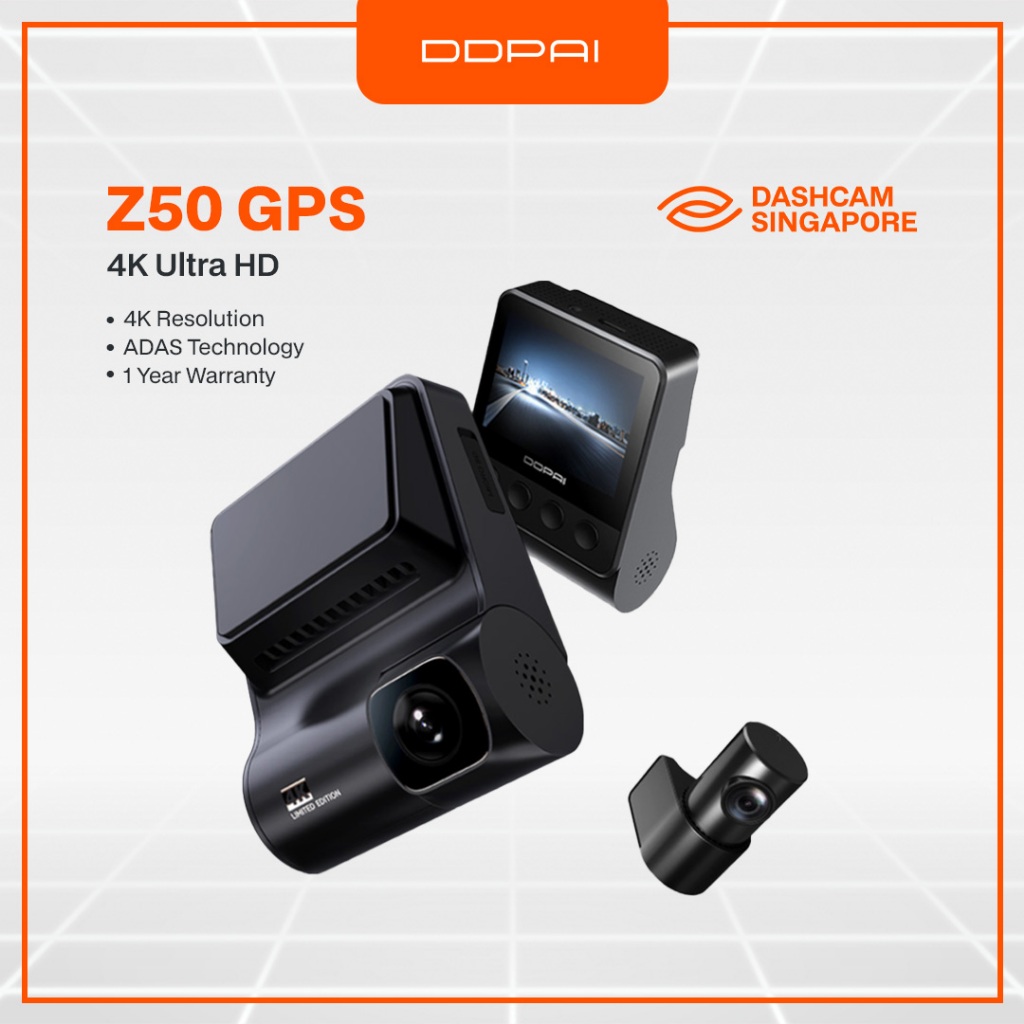 DDPAI Z50 GPS Dual-Channel Front & Rear Dashcam | 4K Ultra HD | Shopee ...