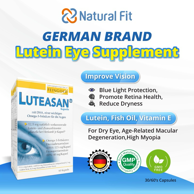 [German Brand] Feingold Luteasan (30s / 60s) Lutein Eye Supplement