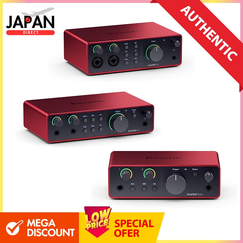 Focusrite Scarlett Solo | 2i2 | 4i4 Studio 4th generation USB audio ...