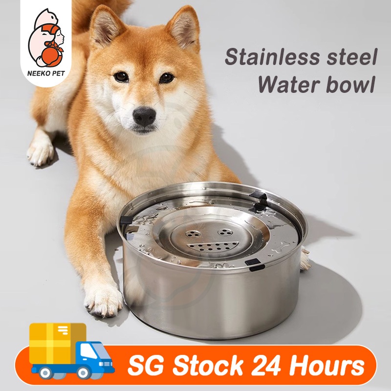 Photo inspiration: Visual Reference: Sg Dog Water Bowl Stainless Steel Slow Feeder Spill Proof