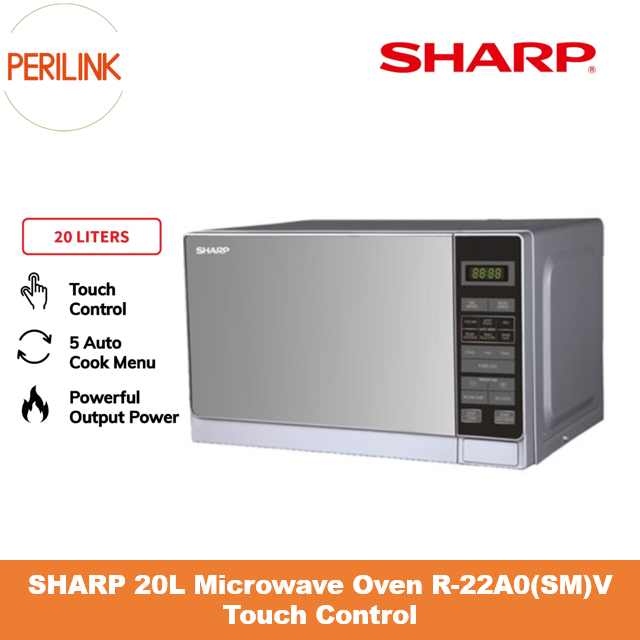 SHARP 20L Microwave Oven R-22A0(SM)V l Touch Control l | Shopee Singapore