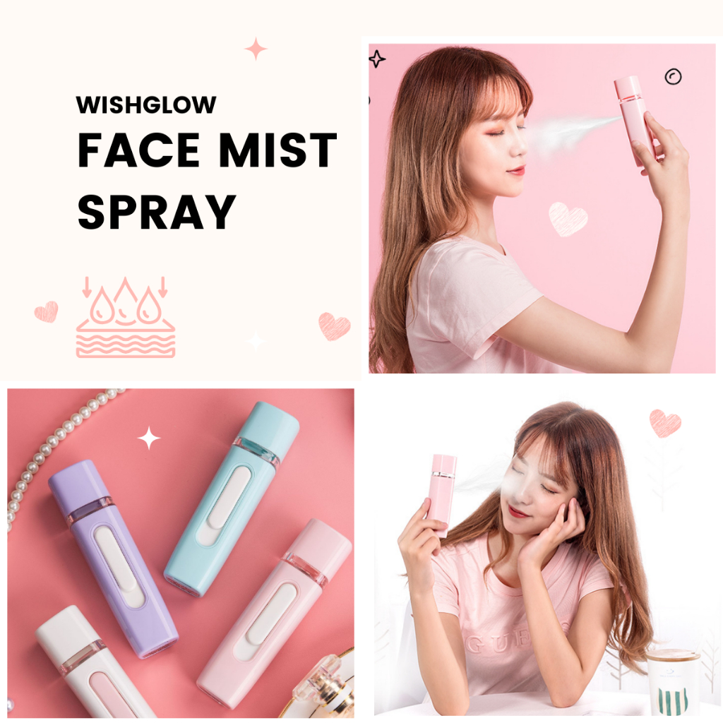Wishglow Humidifier Face Mist Spray Facial Care Portable | Shopee Singapore