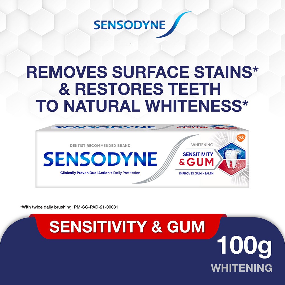 SENSODYNE Toothpaste Sensitivity & Gum, 2in1, Relieve Tooth Sensitivity and Improve Gum Health