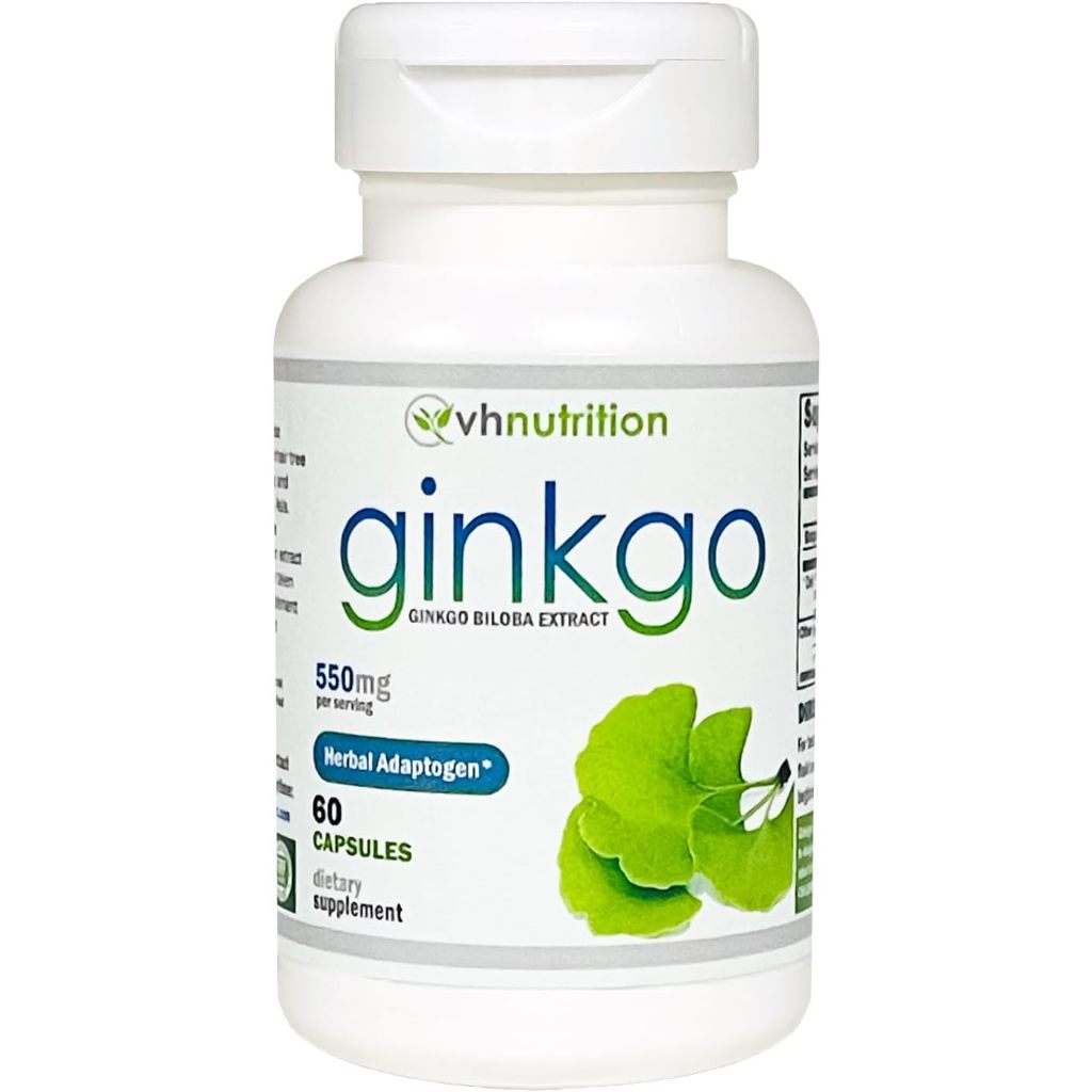 VH Nutrition GINKGO BILOBA 60 Capsules 550mg Standardized Extract
